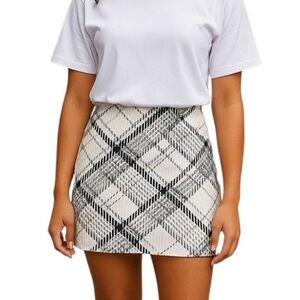 H&M 8 Preppy Plaid Wool Blend Mini Skirt Schoolgirl Clueless Costume